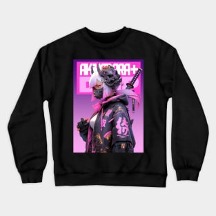 AKIBA DRIP - 🟣⬛🟣「✦ SAMURAI GIRL ✦ 」 🟣⬛🟣 ANIME MANGA JAPAN NEXTLVL ART Crewneck Sweatshirt